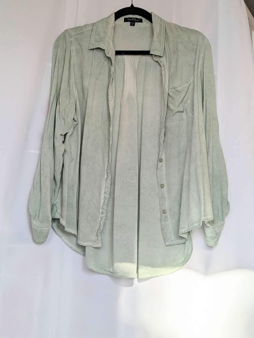 Velvet Heart Soft Sage Green Button-Front Shirt